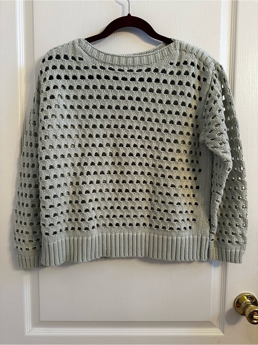 target future collective knit sweater in light green sage